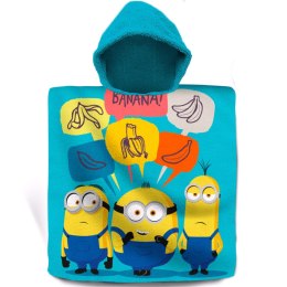 Ręcznik bawełniany ponczo 60x120 Minionki