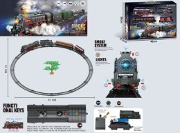 Zestaw z pociągiem 48 elementów dym, światło, dźwięk