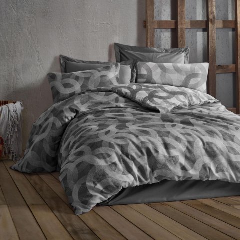 Pościel bawełniana SPOTY ANTHRACITE/160x200 COTTONLOVE JACQUARD