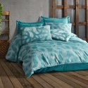 Pościel bawełniana SPOTY TURQUOISE/160x200 COTTONLOVE JACQUARD