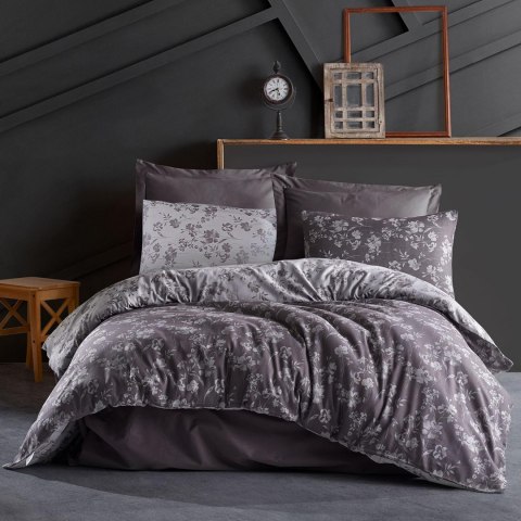 Pościel bawełniana SPRING ANTHRACITE/160x200 COTTONLOVE JACQUARD