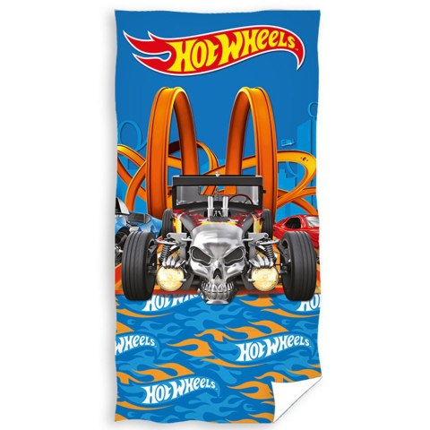 Ręcznik bawełniany 70x140 Hot Wheels niebieski