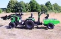 MEGA TRAKTOR Z ŁADOWARKĄ,KOPARKĄ, PRZYCZEPĄ 24 V SUPER-MOC OLBRZYMI