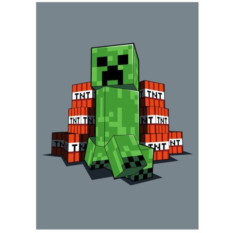 Koc polarowy 100x150 Minecraft Creeper