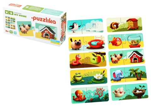 Puzzle "Mój dom" Łamigłówka Gdzie mieszkają zwierzątka 13074