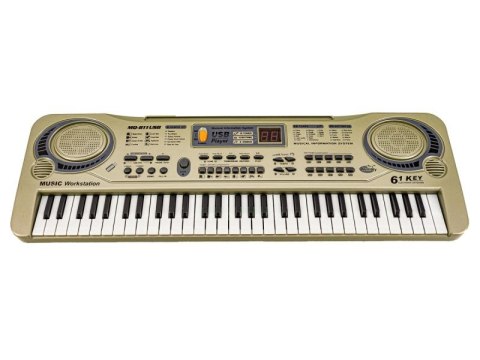 Keyboard MQ-811 Organki, 61 Klawiszy, Zasilacz, Mikrofon, USB