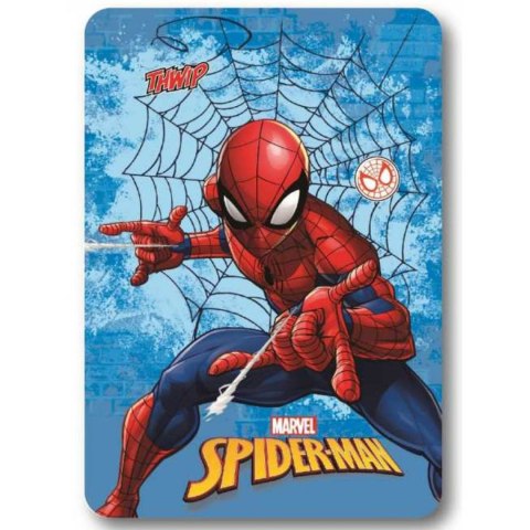 Koc polarowy 100x140 Spiderman jasny niebieski