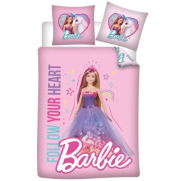 Pościel bawełna 100x135 + 40x60 Barbie i Jednorożec