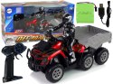 Quad z Przyczepką 1:10 Off-Road Czerwony 2,4G