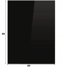 Podstawa szklana hartowana - szyba pod Piec lub Kominek 80x60 cm CZARNA