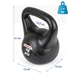 HANTLA KOMPOZYTOWA KETTLEBELL 4 KG ODWAŻNIK ENERO FIT