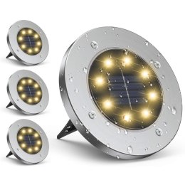 LAMPA SOLARNA 8 LED SMD DO WBICIA W PODŁOŻE KPL.4SZT