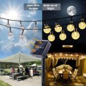 LAMPA SOLARNA OGRODOWA GIRLANDA ŁAŃCUCH SOLARNY 4,9M 40LED CIEPŁY BIAŁY