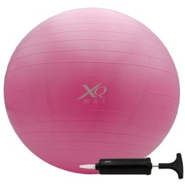 PIŁKA FITNESS GIMNASTYCZNA Z POMPKĄ XQMAX 55CM RÓŻOWA