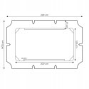 Daszek do huśtawki 200x120 cm wodoodporne poszycie szary MultiGarden