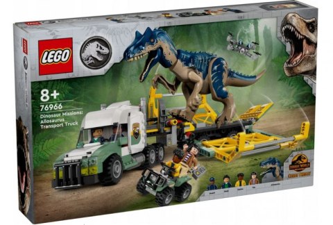 Klocki Jurassic World 76966 Dinomisje: ciężarówka do transportu allozaura