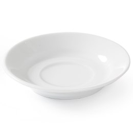 Spodek do filiżanki do kawy i herbaty OPTIMA biała porcelana śr. 115mm zestaw 12szt. - Hendi 770979