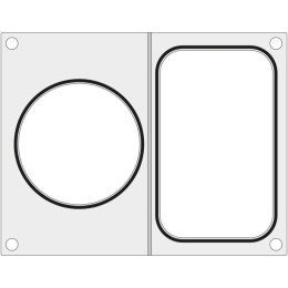 Matryca do zgrzewarki CAS CDS-01 na tackę bez podziału 178x113 mm + pojemnik śr. 115 mm - Hendi 805428