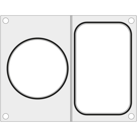 Matryca do zgrzewarki CAS CDS-01 na tackę bez podziału 178x113 mm + pojemnik śr. 115 mm - Hendi 805428