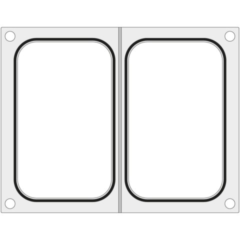 Matryca forma do zgrzewarek MCS na dwie tacki pojemniki 178x113 mm - Hendi 805459