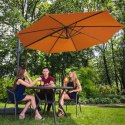 Parasol ogrodowy na wysięgniku bocznym uchylny okrągły śr. 300 cm pomarańczowy