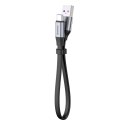 Simple płaski kabel przewód USB USB-C 5A 40W Quick Charge 3.0 QC 3.0 23cm szary