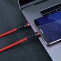 Wytrzymały elastyczny kabel przewód USB-C PD PD 2.0 60W 20V 3A QC3.0 2M czarno-czerwony