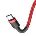 Wytrzymały elastyczny kabel przewód USB-C PD PD 2.0 60W 20V 3A QC3.0 2M czerwony