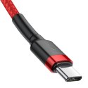 Wytrzymały elastyczny kabel przewód USB-C PD PD 2.0 60W 20V 3A QC3.0 2M czerwony