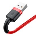 Wytrzymały elastyczny kabel przewód USB Iphone Iphone Lightning QC3.0 2.4A 0.5M czerwony