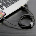 Wytrzymały elastyczny kabel przewód USB Iphone Lightning QC3.0 1.5A 2M czarno-złoty