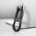 Wytrzymały elastyczny kabel przewód USB USB-C QC3.0 2A 2M czarno-szary