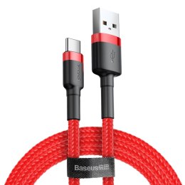 Wytrzymały elastyczny kabel przewód USB USB-C QC3.0 2A 2M czerwony