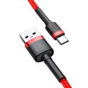 Wytrzymały elastyczny kabel przewód USB USB-C QC3.0 3A 0.5M czerwony