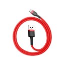 Wytrzymały elastyczny kabel przewód USB USB-C QC3.0 3A 0.5M czerwony