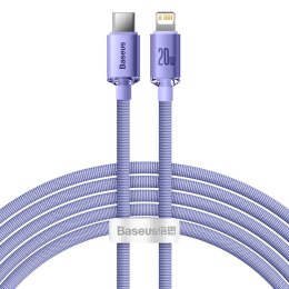 Kabel przewód do szybkiego ładowania i transferu danych USB-C Iphone Lightning 20W 2m fioletowy