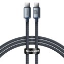 Kabel przewód do szybkiego ładowania i transferu danych USB-C USB-C 100W 1.2m czarny