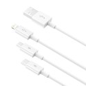 Superior 3w1 kabel USB Iphone Lightning USB-C microUSB 3.5 A 1.5 m Biały