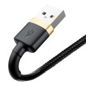 Wytrzymały nylonowy kabel przewód USB Iphone Lightning QC3.0 2A 3M czarno-złoty