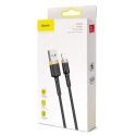 Wytrzymały nylonowy kabel przewód USB Iphone Lightning QC3.0 2A 3M czarno-złoty