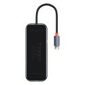 AcmeJoy HUB 4-portowy USB-C 3xUSB 3.0 ciemnoszary