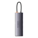 Stacja dokująca HUB 8w1 USB-C 1xHDMI 3xUSB 3.2 1xPower Delivery czytnik kart SD czytnik kart TF VGA szary