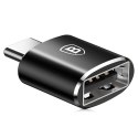 Adapter przejściówka ze złącza USB na USB-C OTG - czarny