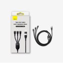 Kabel przewód 4w1 USB+USB-C do USB-C / iPhone Lightning / micro USB 1.2m - niebieski