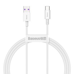 Kabel przewód Superior USB - USB-C 66W 6A 1m - biały