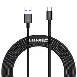 Kabel przewód Superior do Huawei USB - USB-C 11V / 6A SuperCharge 2m - czarny