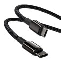 Kabel przewód USB-C - USB-C szybkie ładowanie 100W 2m - cały czarny