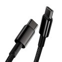 Kabel przewód USB-C - USB-C szybkie ładowanie 100W 2m - cały czarny