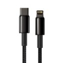 Kabel przewód do iPhone USB-C - Lightning szybkie ładowanie 20W 1m - cały czarny