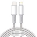 Kabel przewód do iPhone USB-C - Lightning szybkie ładowanie 20W 2m - biały